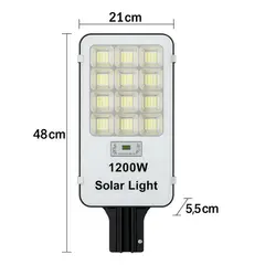 GENERICO - Pack 2 Foco Led Solar Exterior 1200w Soporte Potente Iluminación