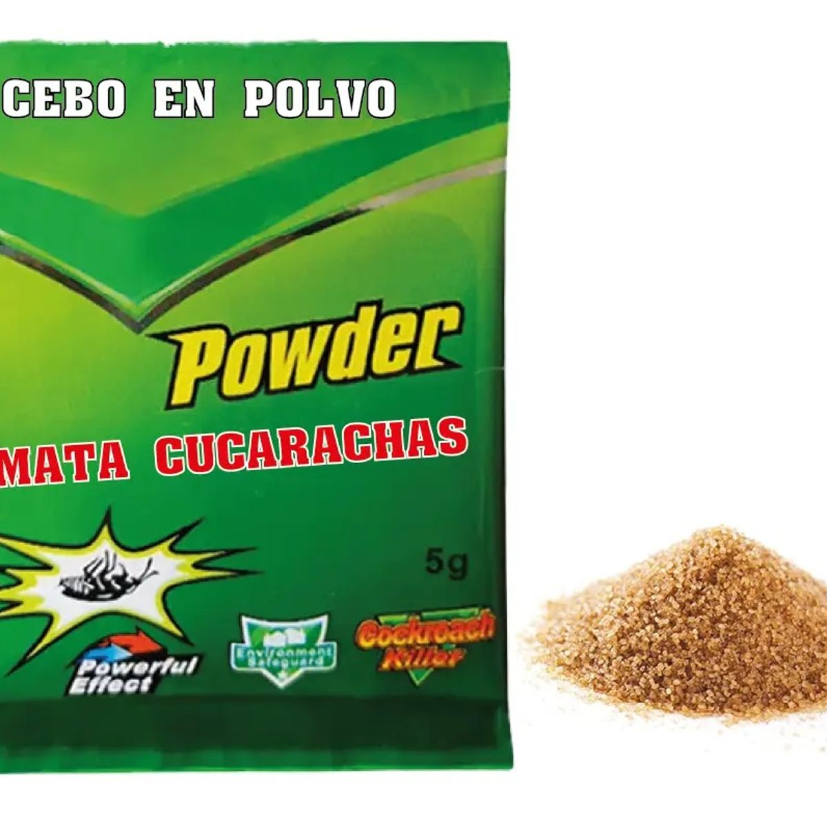 GENERICO - Eliminador de Cucarachas Cebo en polvo  -10 U