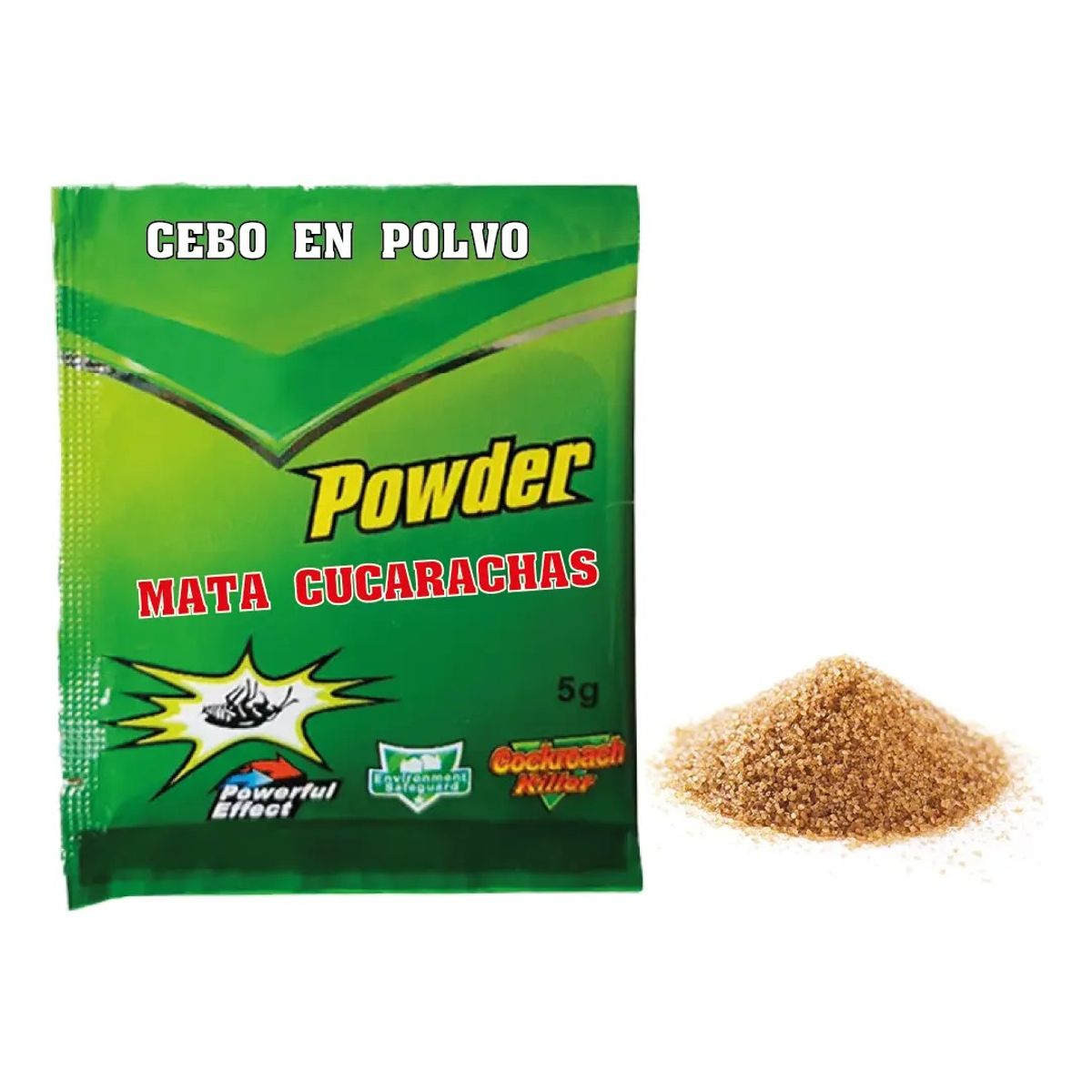 GENERICO - Eliminador de Cucarachas Cebo en polvo  -10 U