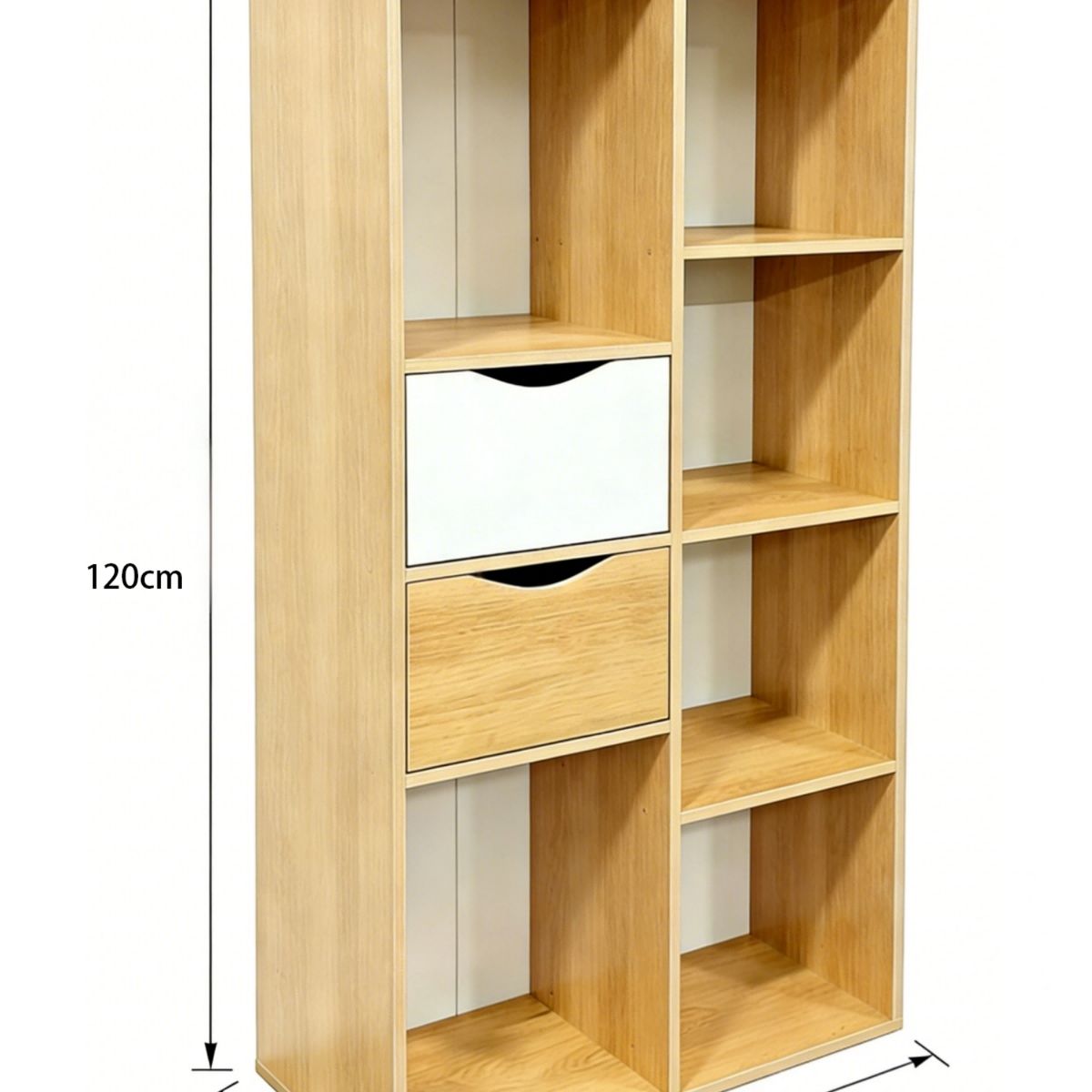 GENERICO - Estante Librero Minimalista Para Oficina Y Living Organizar De Libros 60x24x120cm
