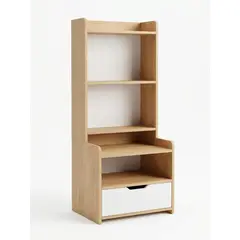 GENERICO - Velador Organizador Mesita De Noche Alto Nórdico Multinivel Con Cajon 40x30x128cm