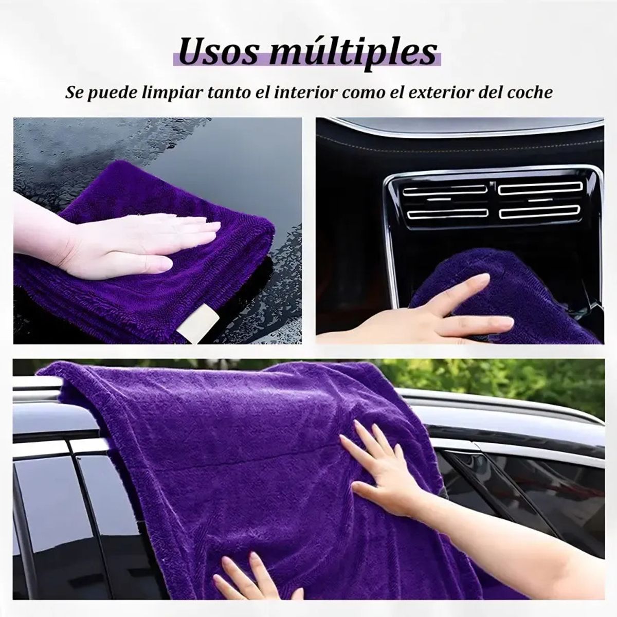 GENERICO - 60x90cm Toalla Microfibra 1200 Gsm Secado Auto Sin Pelusa