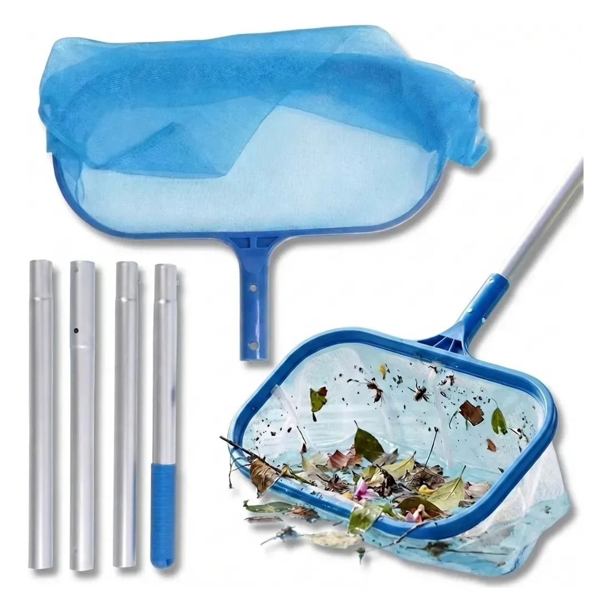GENERICO - Red Limpiar Para Piscina Con Poste Telescópico Skimmer Hojas 105 CM