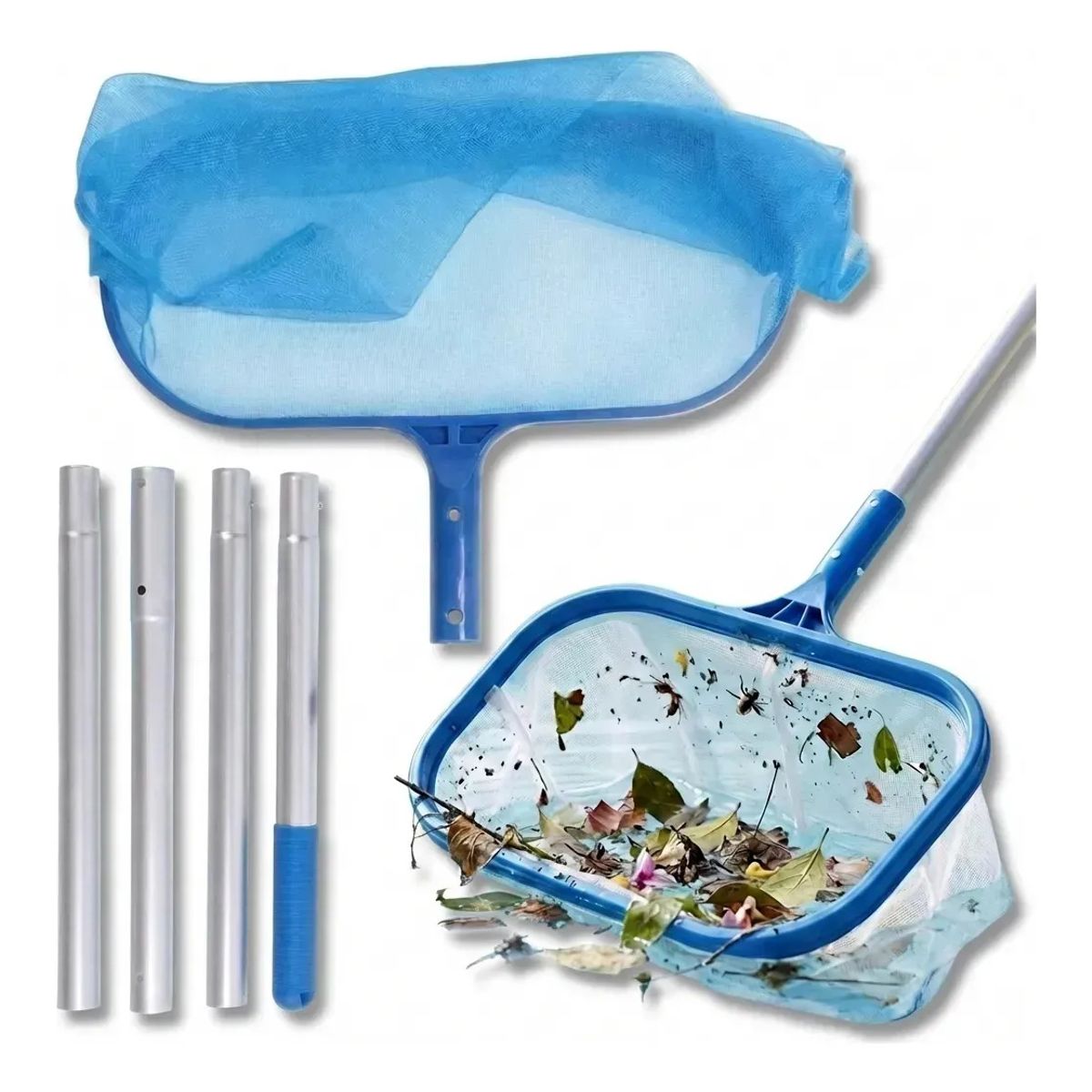 GENERICO - Red Limpiar Para Piscina Con Poste Telescópico Skimmer Hojas 105 CM