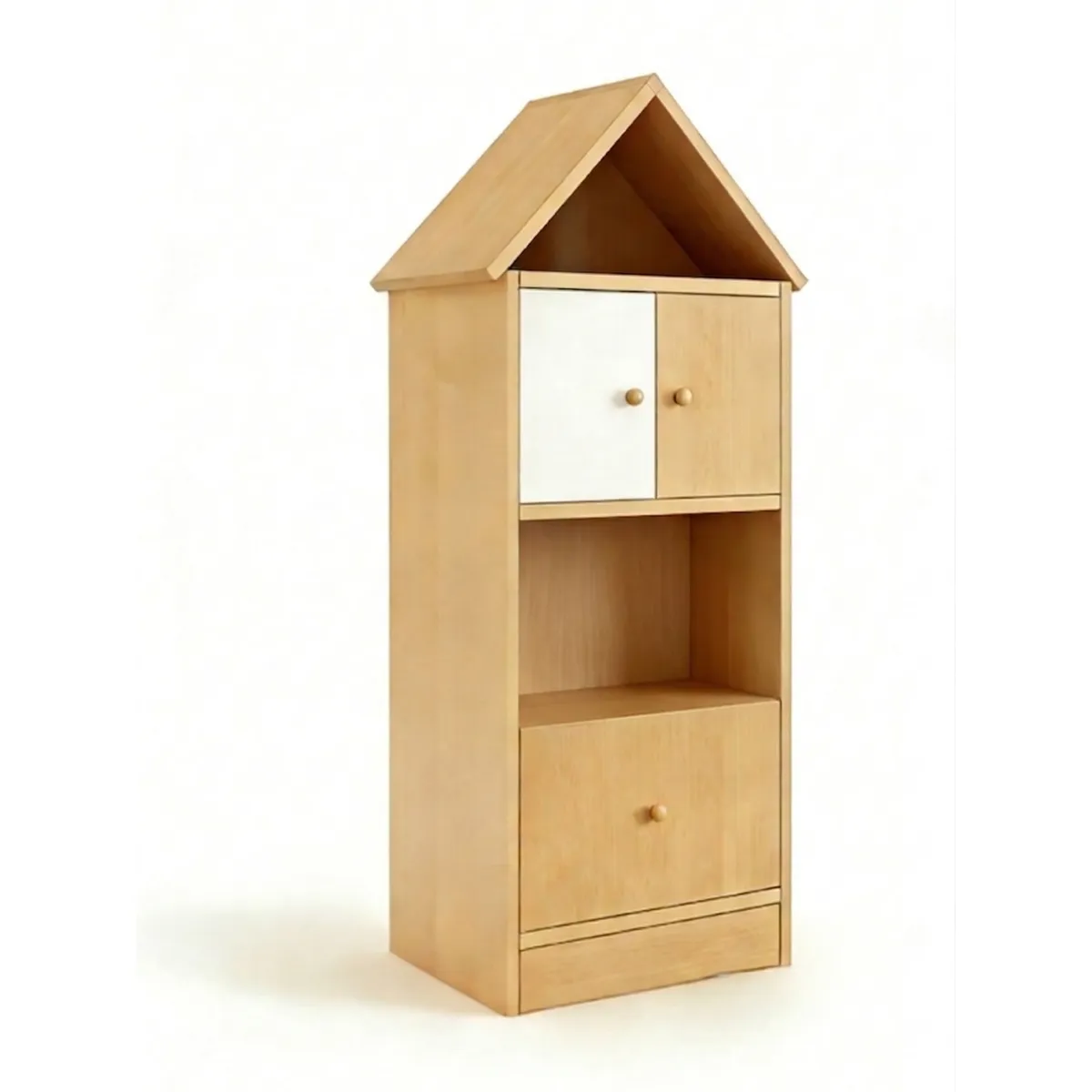 GENERICO - Librero Infantil Forma Casita Estilo Forma De Casita Madera 40x30x97 Cm