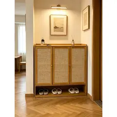 GENERICO - Zapatero De Bambú Natural para 22 Pares 90x32x94 Cm Madera Natural Color Bambú
