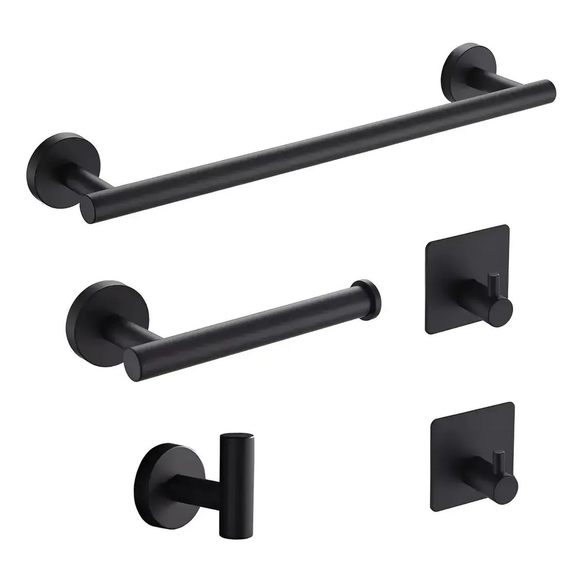 GENERICO - Juego De Accesorios De Baño Completo 304 Inoxidable 5pzs Neg