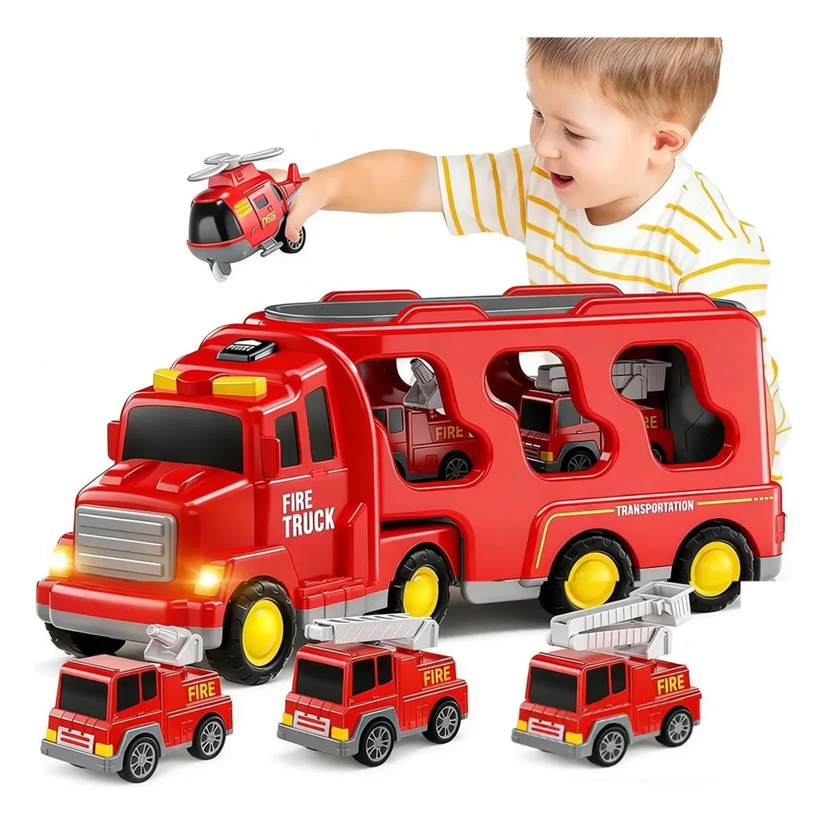 GENERICO - 5 En 1 Camión De Bomberos Juguetes Regalo Para Niños