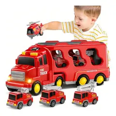 GENERICO - 5 En 1 Camión De Bomberos Juguetes Regalo Para Niños