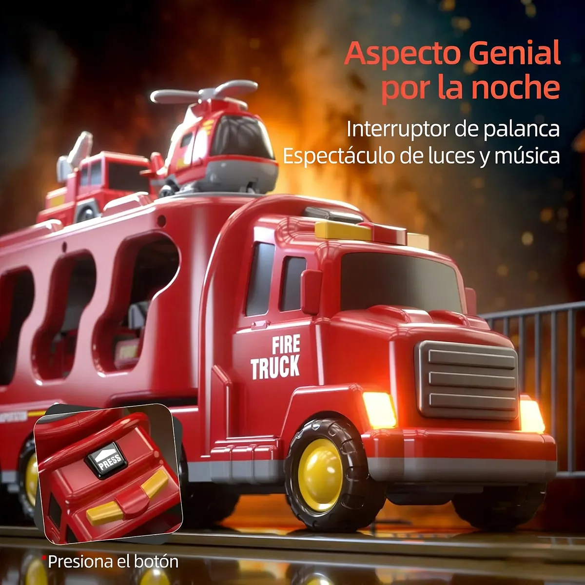 GENERICO - 5 En 1 Camión De Bomberos Juguetes Regalo Para Niños