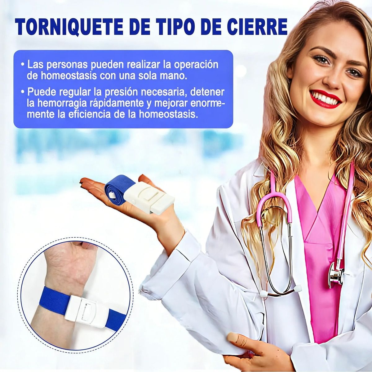 GENERICO - 6Pcs Torniquetes Emergencia Con Hebilla Elástico Para Hogar Al Aire Libre