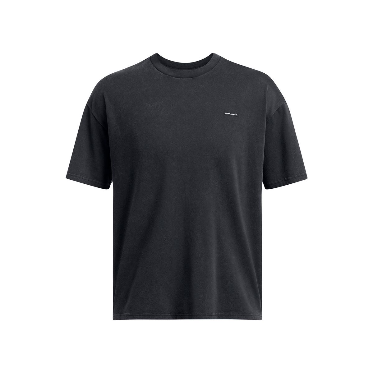 UNDER ARMOUR - Polera M/C UA Heavyweight Oversized Logo Wash Negra Hombre UNDER ARMOUR