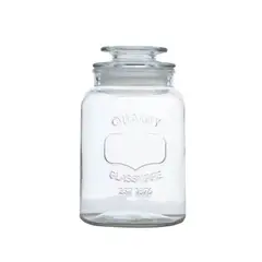 GENERICO - Set 6 Frasco De Vidrio Con Tapa Vidrio 11x11x17cm.