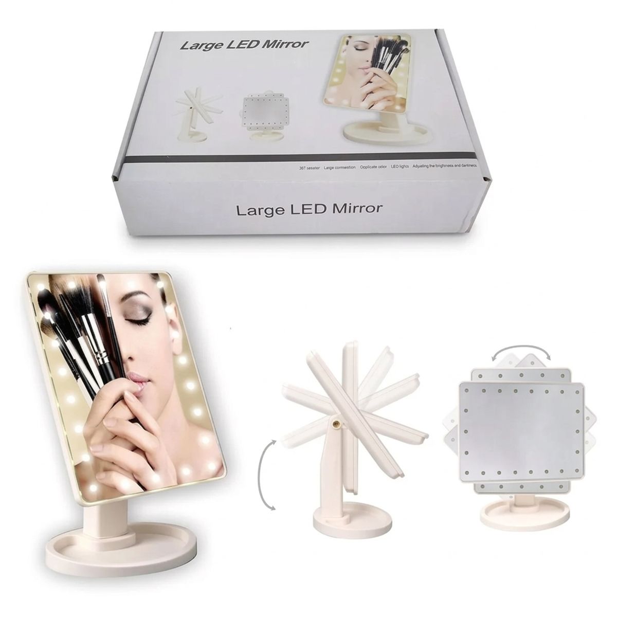 GENERICO - Espejo Maquillaje Con Luz Led Diseño Elegante Y Moderno