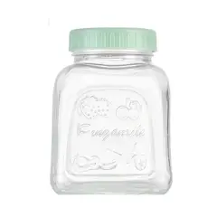 GENERICO - Set 6 Frasco De Vidrio Diseño Fruta Con Tapa Plastico 750 ml