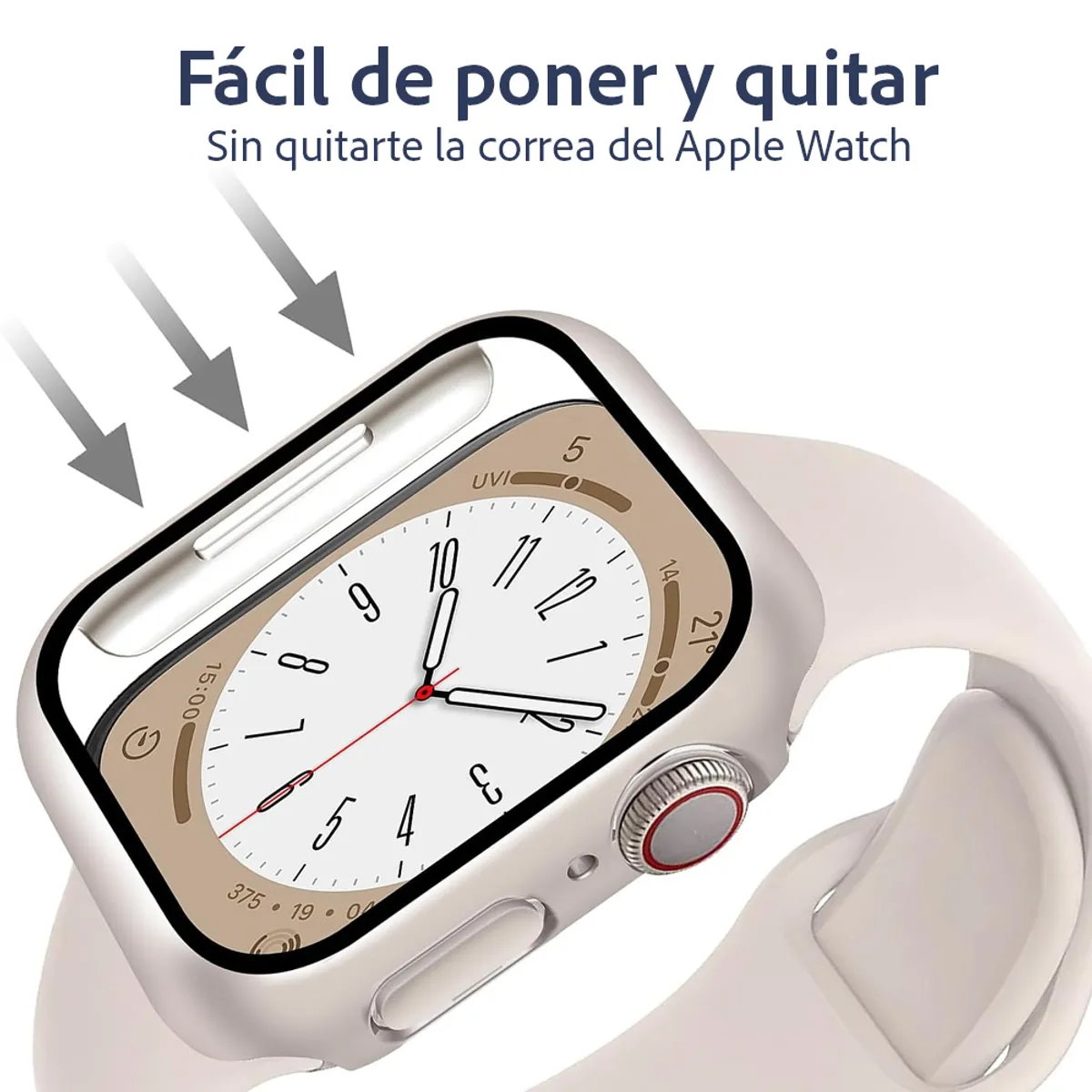 GENERICO - Protector Carcasa Con Vidrio Apple Watch 4 5 6 7 De 41mm
