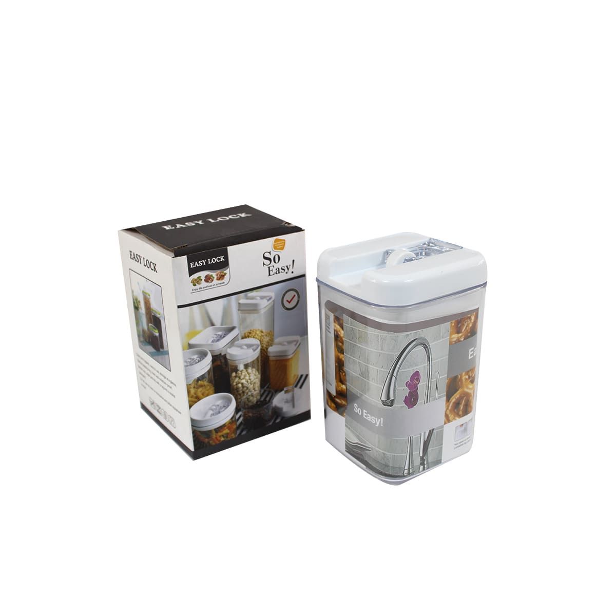 GENERICO - Contenedor Hermetico Cuadrado 800ml Organizador Cocina Alimentos