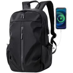 GENERICO - Mochila Notebook Black Urban 20-35 Litros USB Viajes y Oficina