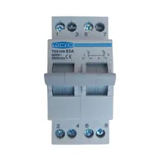 GENERICO - Selector Conmutador 1-0-2 MTS 63A 2P Riel Din Solar-Red