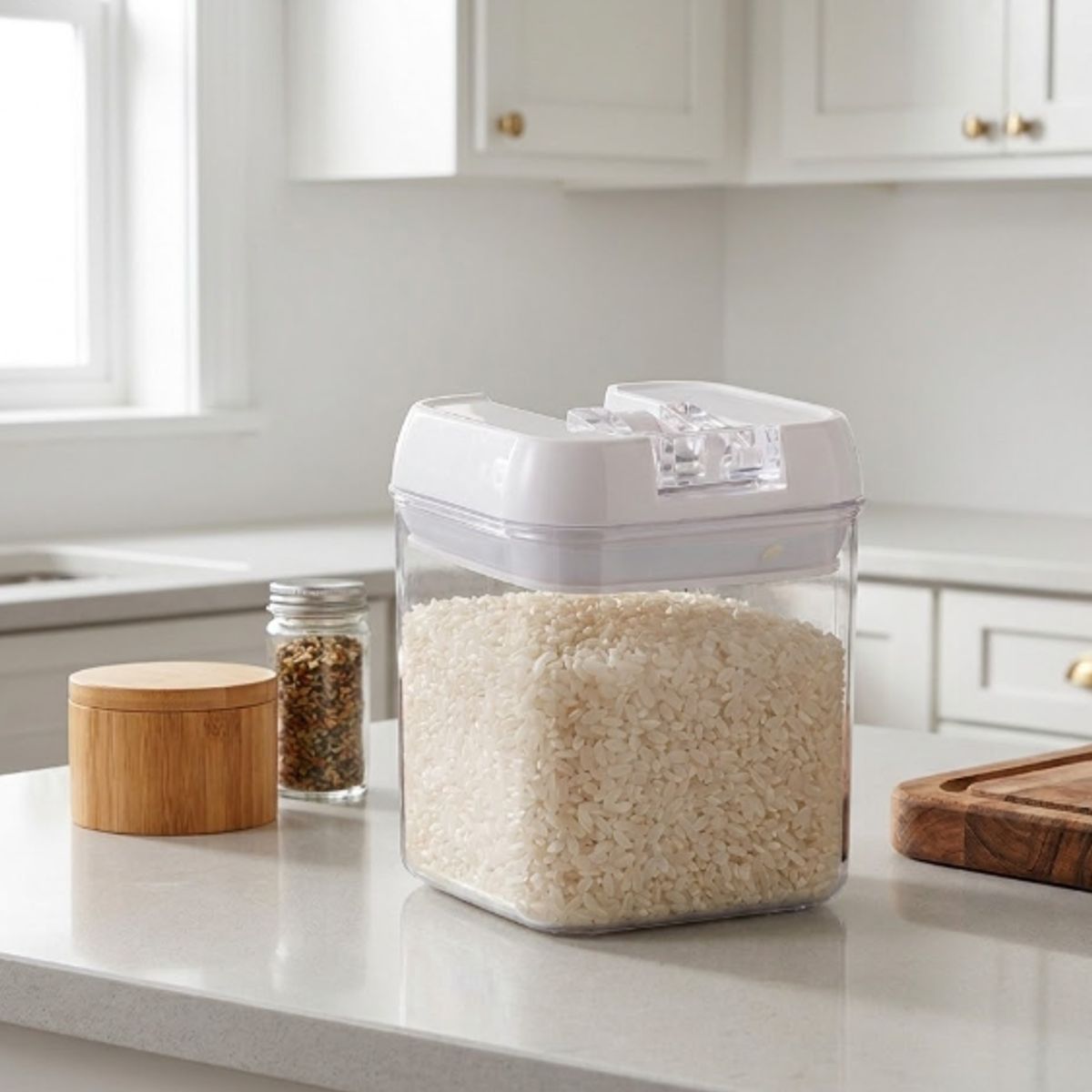 GENERICO - Envase Hermetico Redondo 900ml Organizador Cocina Tapa Facil