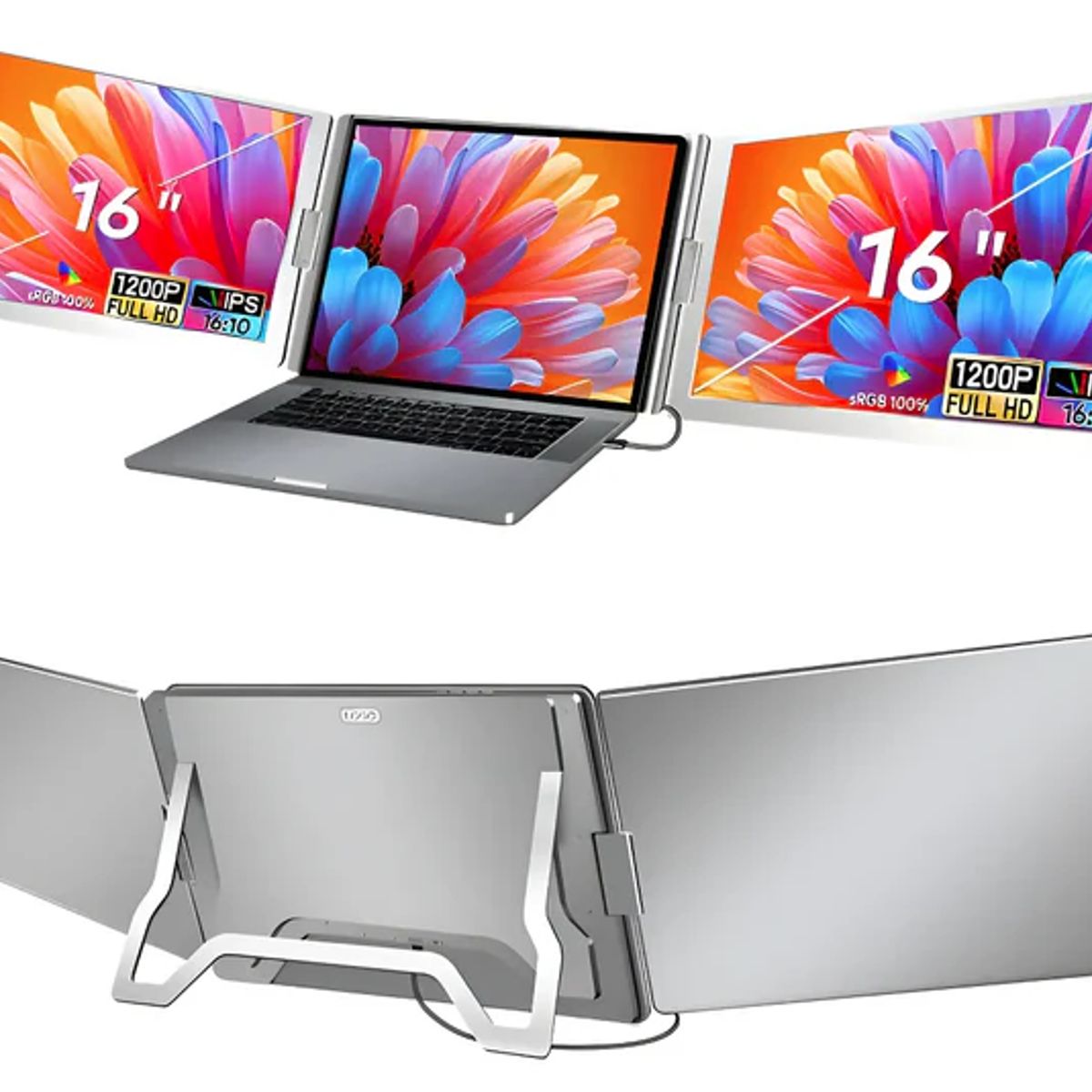 GENERICO - Monitor Doble Pantalla 16¨ Full HD 1920x1200 Generico