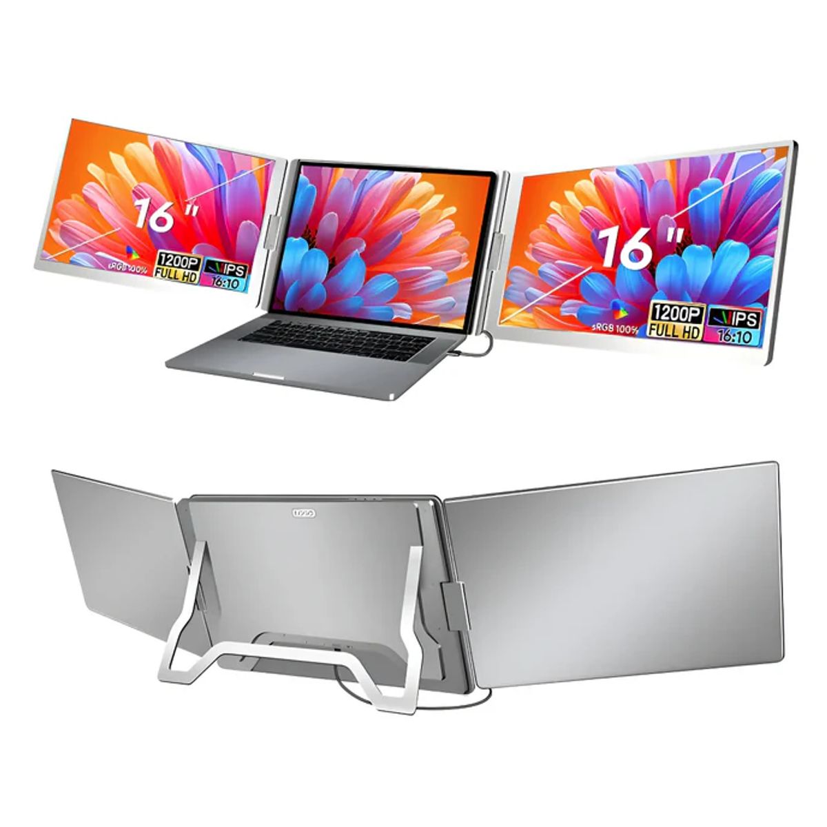 GENERICO - Monitor Doble Pantalla 16¨ Full HD 1920x1200 Generico