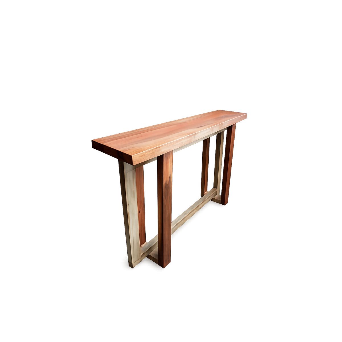 GENERICO - Arrimo de Madera Nativa Maciza  Mesa Consola Moderna  Diseño Minimalista