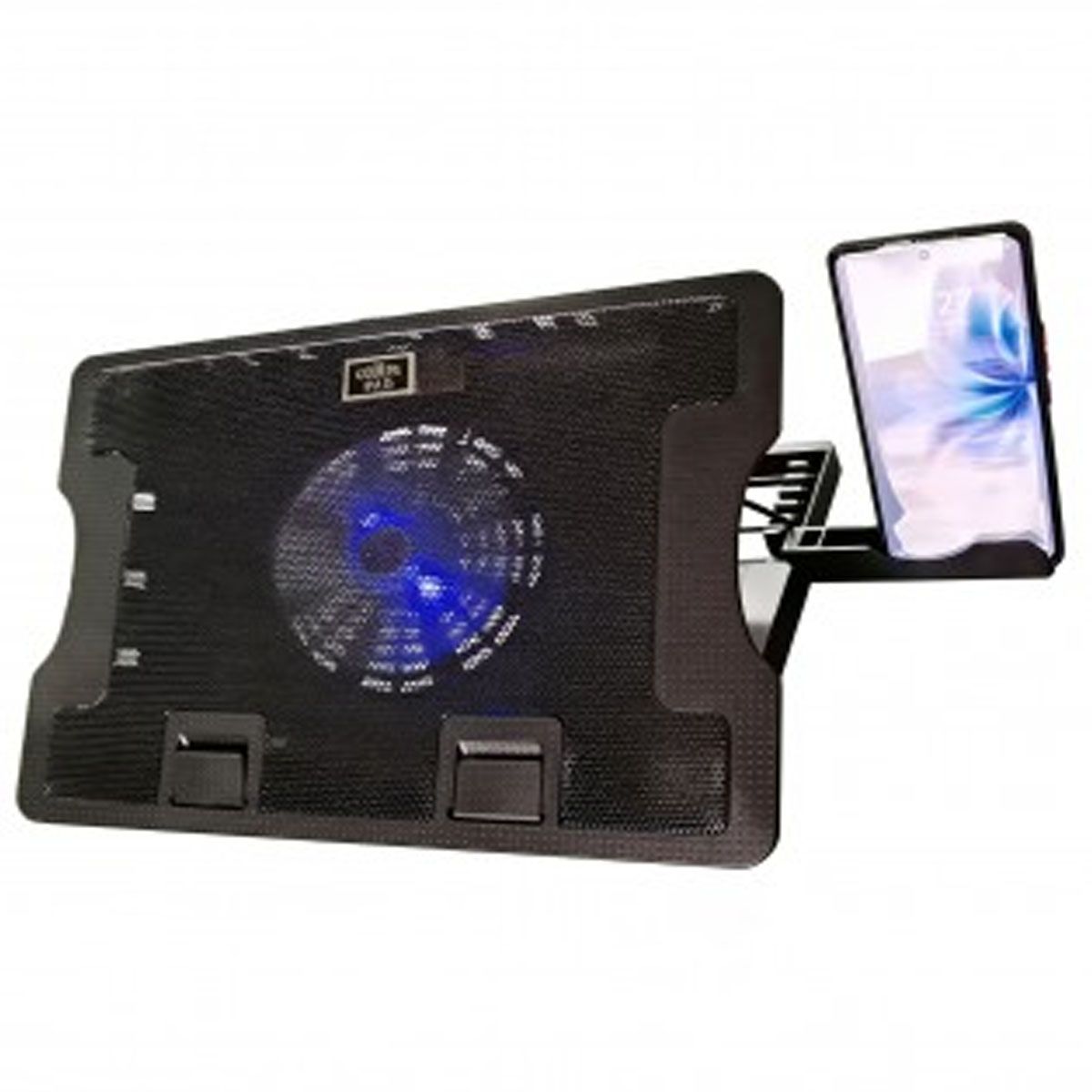GENERICO - Ventilador para Notebook Ajustable con Soporte para Celular y 2 USB