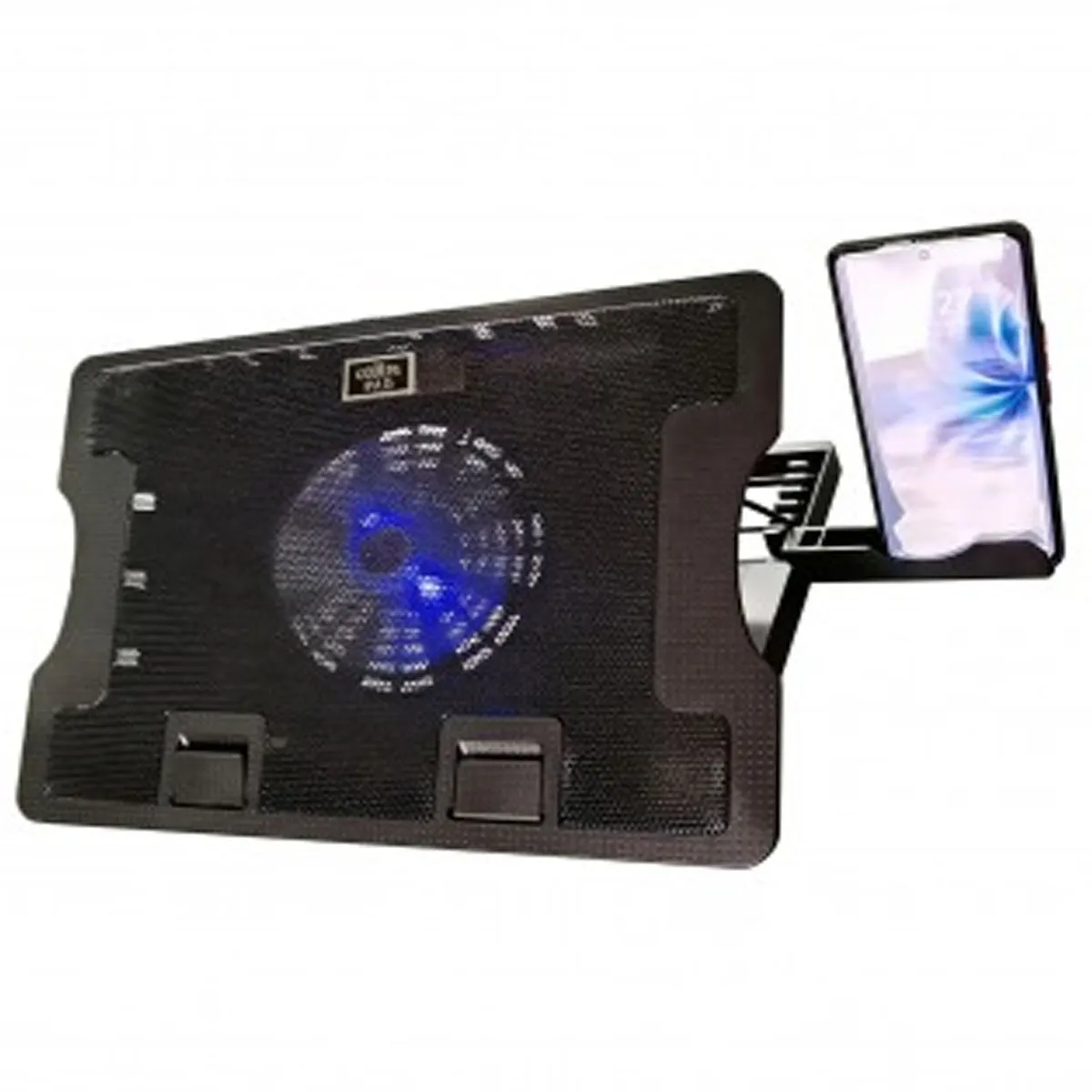 GENERICO - Ventilador para Notebook Ajustable con Soporte para Celular y 2 USB