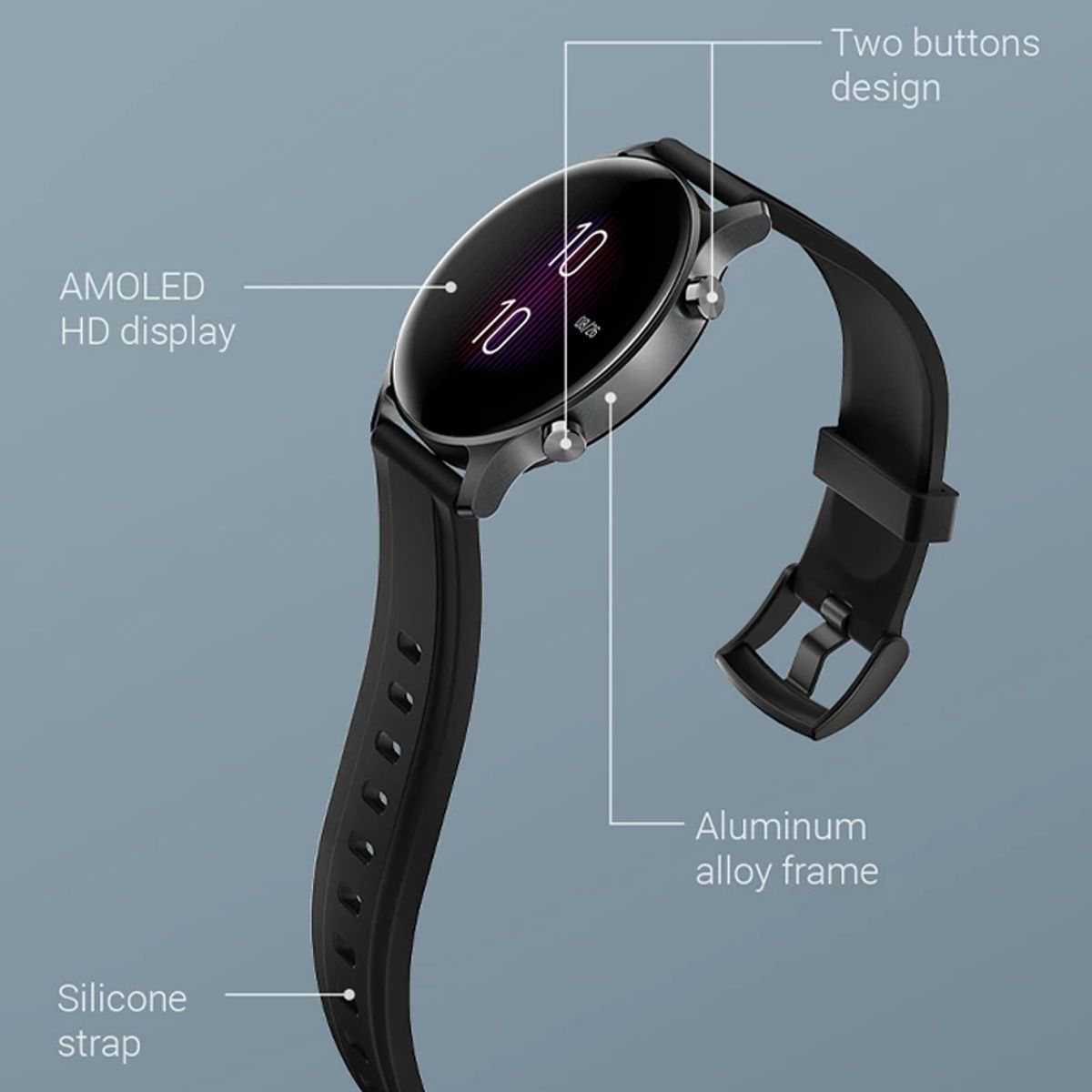 HAYLOU - Haylou LS04 neo SMART Watch 466 * 466 1.53 amoled Display-Negro