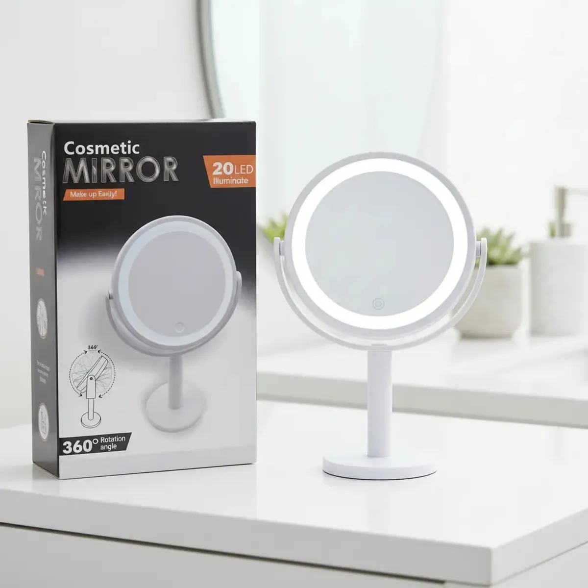 GENERICO - Espejo Cosmetiquero Con Luz Led De Mesa