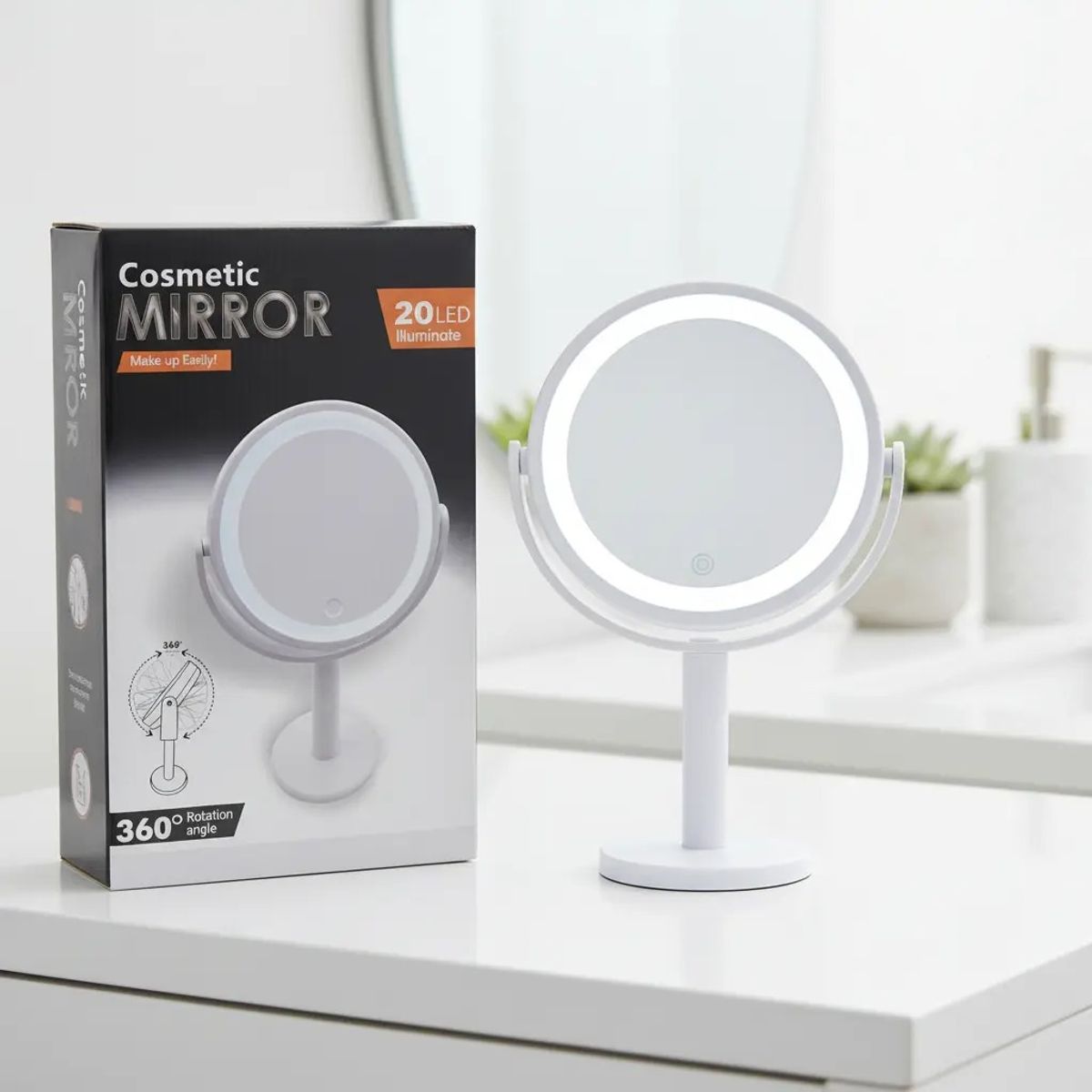 GENERICO - Espejo Cosmetiquero Con Luz Led De Mesa
