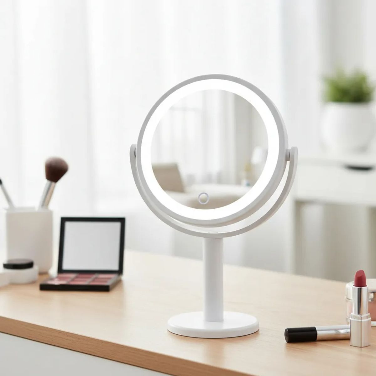 GENERICO - Espejo Cosmetiquero Con Luz Led De Mesa