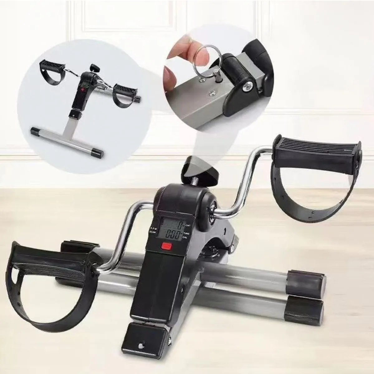 DE TODO Y MAS - Pedalera Ejercitador De Manos Y Pies Con Monitor Plegable Boost Fitness