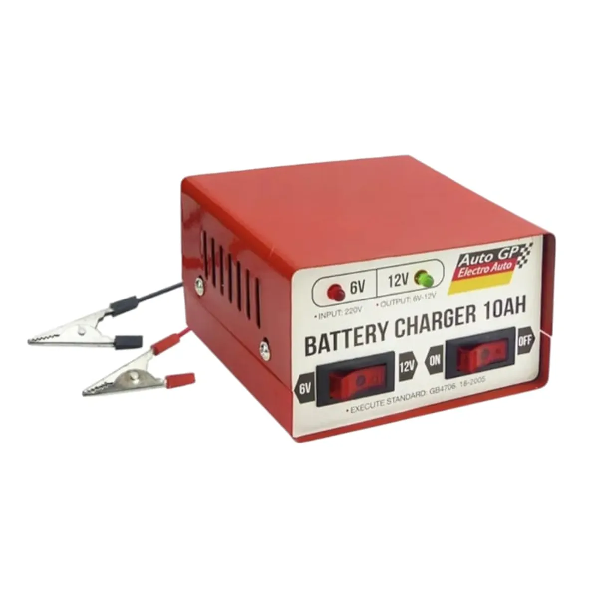 GENERICO - CARGADOR DE BATERIA 10 AMP AUTOGP 6-12 VOLT