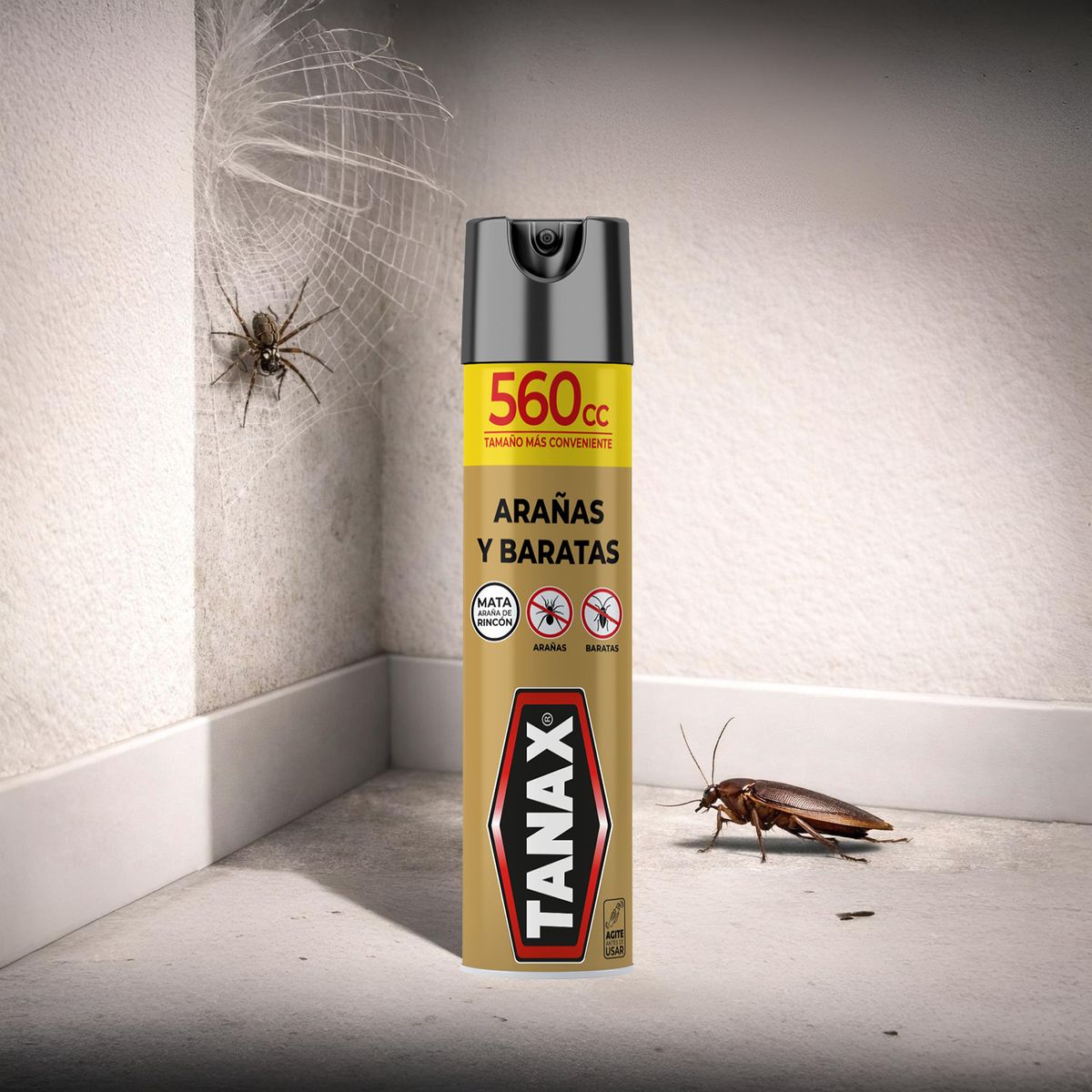 TANAX - INSECTICIDA ARAÑAS Y BARATAS 560CC TANAX AEROSOL