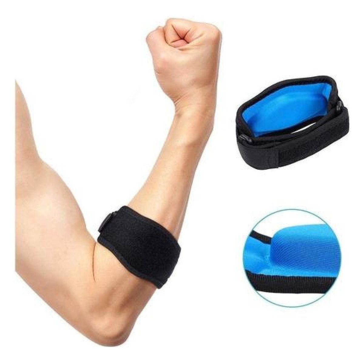 GENERICO - Soporte Codo Epicondilitis Tendinitis Deportivo Dolor Codera Negro