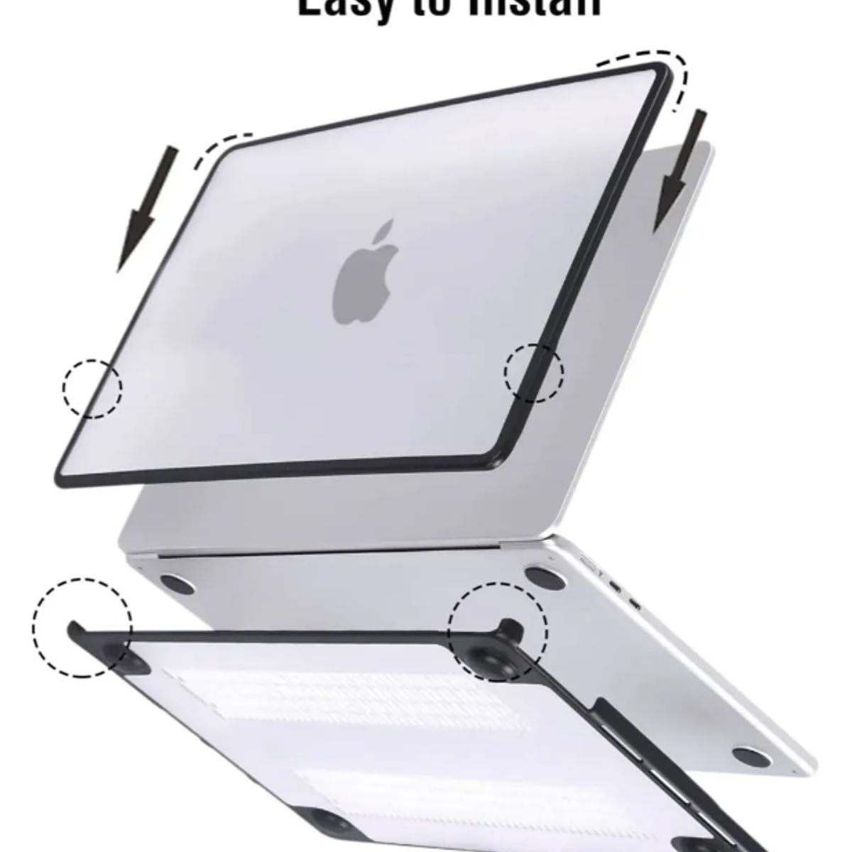 GENERICO - Carcasa 360 Protector Para Macbook Air 13,6 M4 (a3240) 2025 Transparente