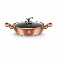 BERLINGER HAUS - OLLA CON TAPA 2 PZS 28 CM METALLIC ANTIADHERENTE LINE ROSE GOLDEN