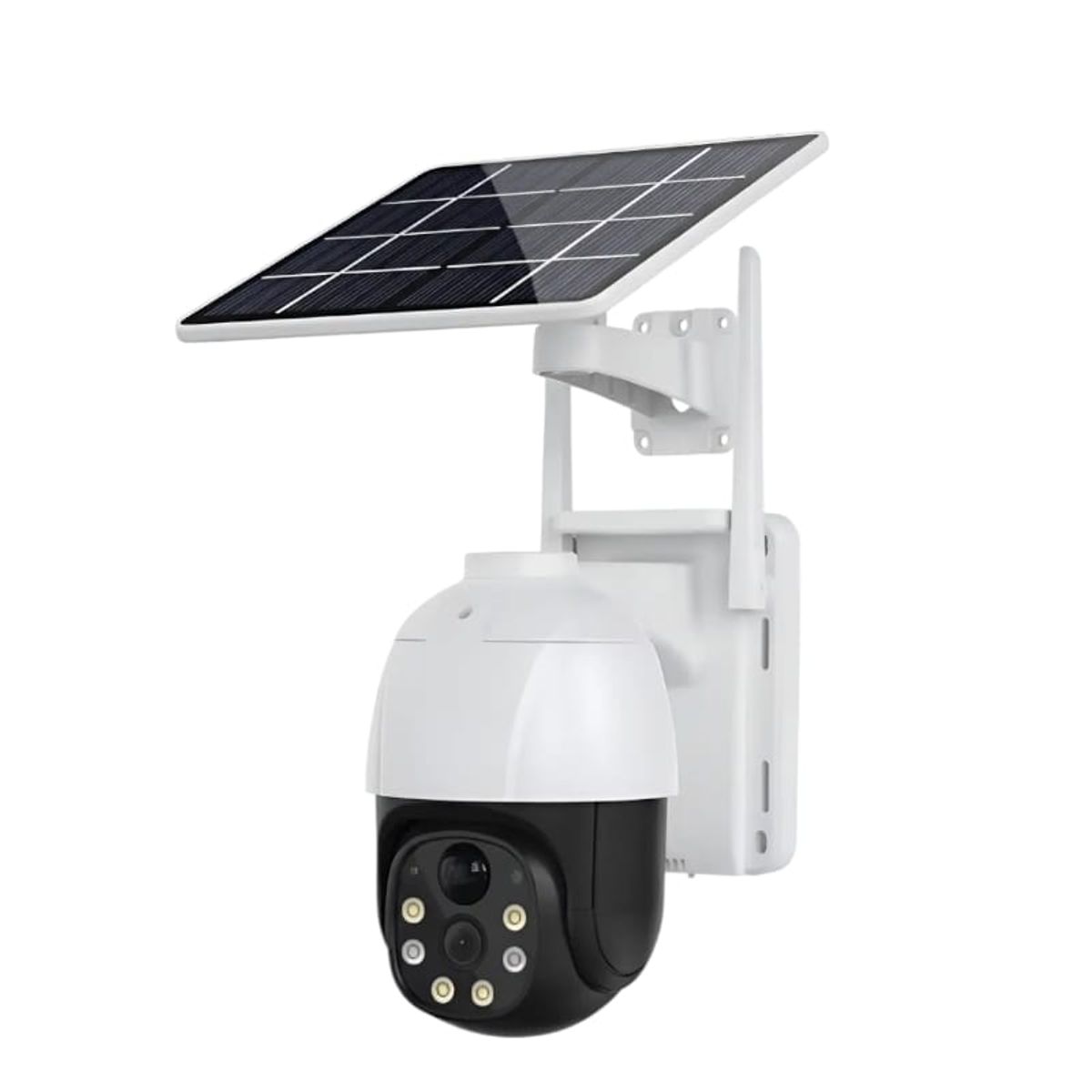 GENERICO - CAMARA DE VIGILANCIA IP EXTERIOR 6 LED SOLAR WIFI APP V380 RESOLUCION 3MP