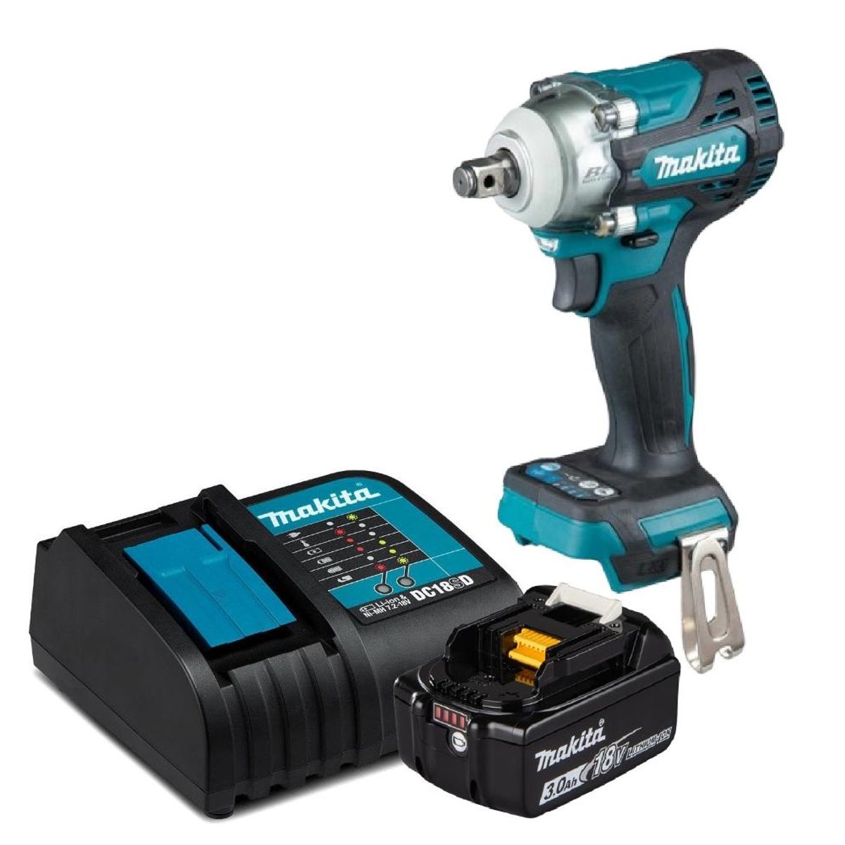 MAKITA - LLAVE IMPACTO MAKITA 12 18V+ 1B 3AH+CAR DTW300Z-1