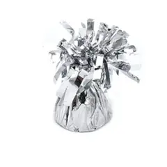 GENERICO - Soporte para globos color plata 6x12cm