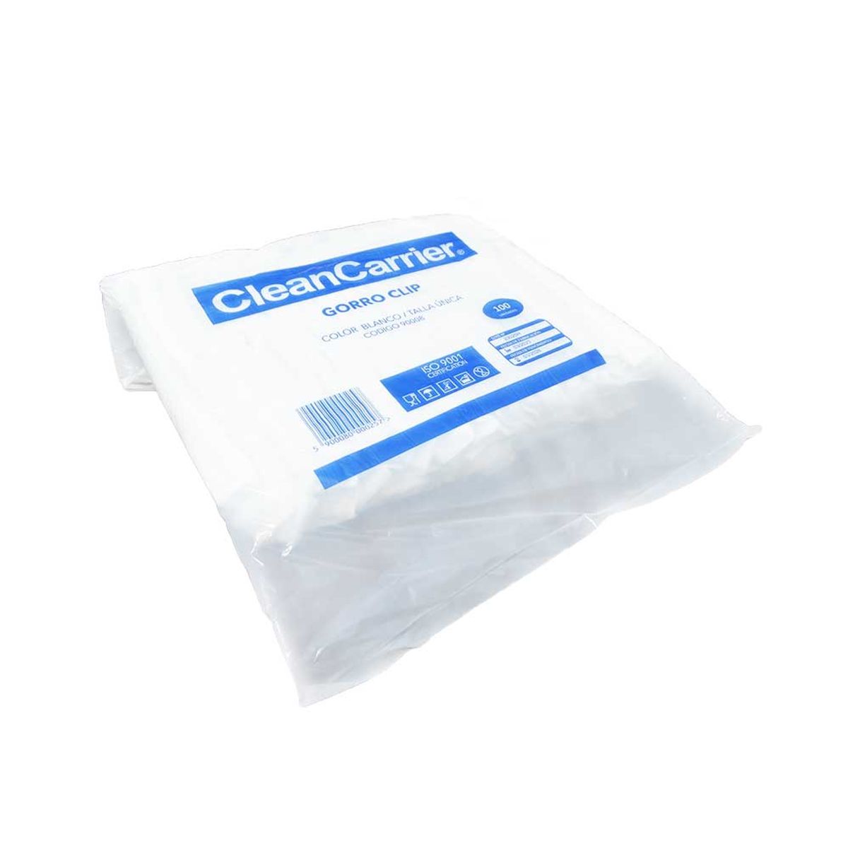 CLEANCARRIER - Gorra cofia clip blanca CleanCarrier 100 unidades