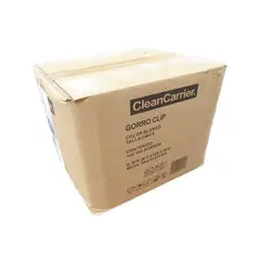 CLEANCARRIER - Gorra cofia clip blanca 1000 unidades (10 bolsas)