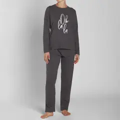 MONARCH - Pijama Algodón Estampado Pantalón Liso Mujer