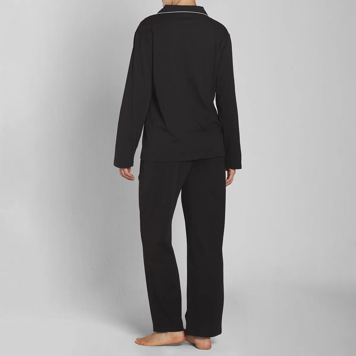 MONARCH - Pijama Algodón Abotonado Pantalón Liso Mujer Monarch
