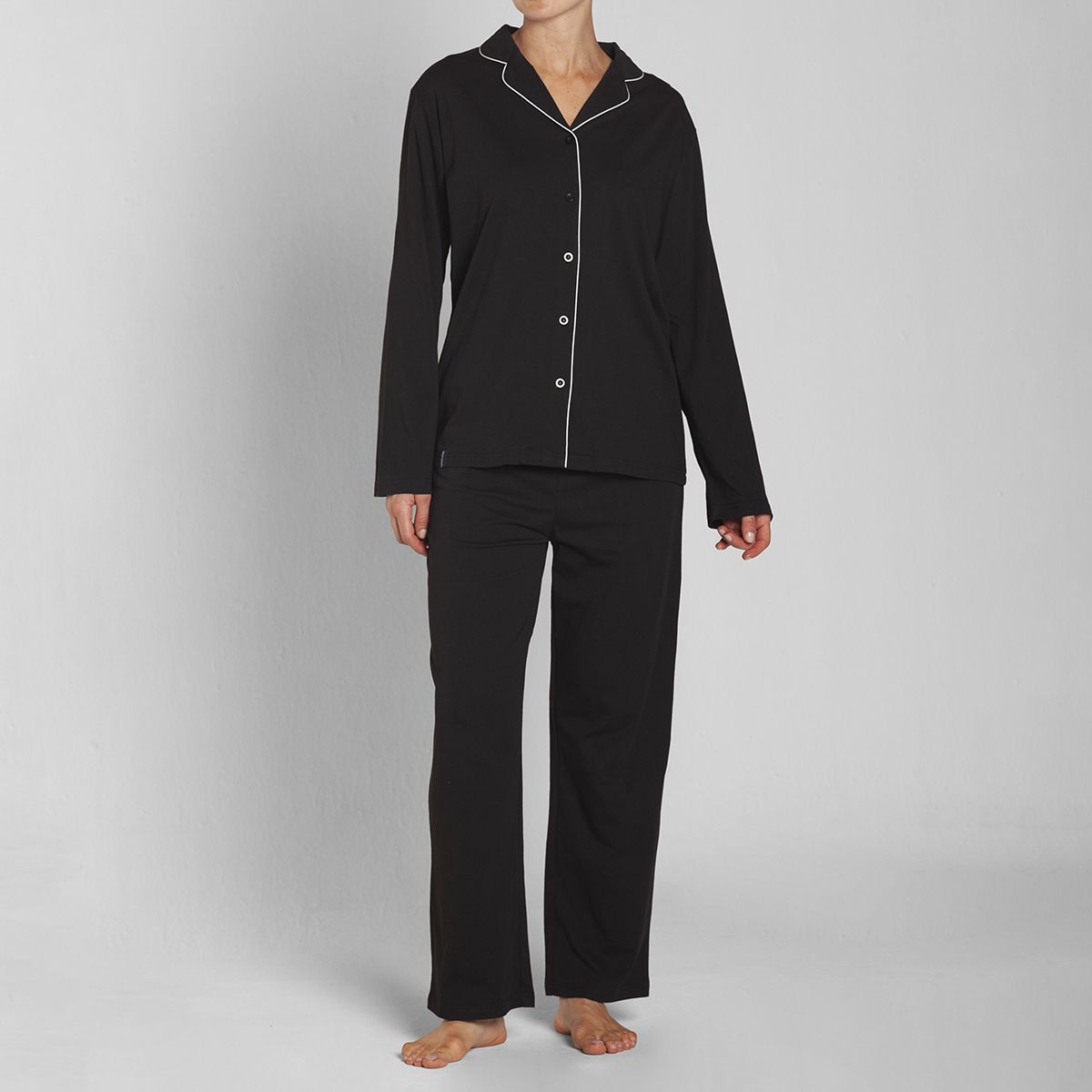 MONARCH - Pijama Algodón Abotonado Pantalón Liso Mujer Monarch
