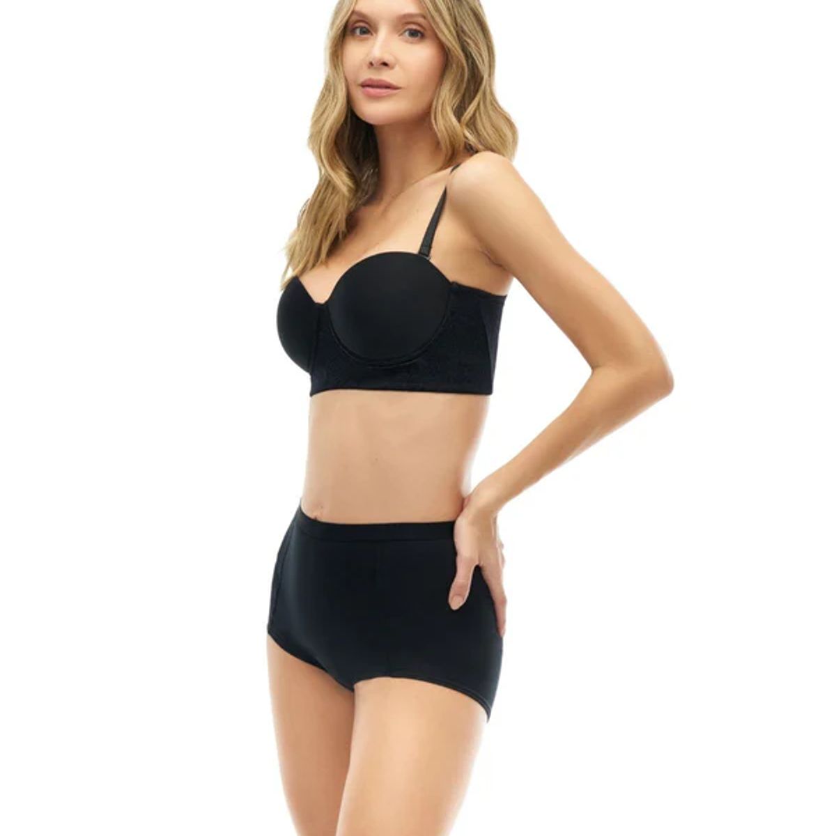 ST EVEN - Sosten strapless - Copas redondeadas - Con varillas - Base ancha - Con powernet - Varillas laterales