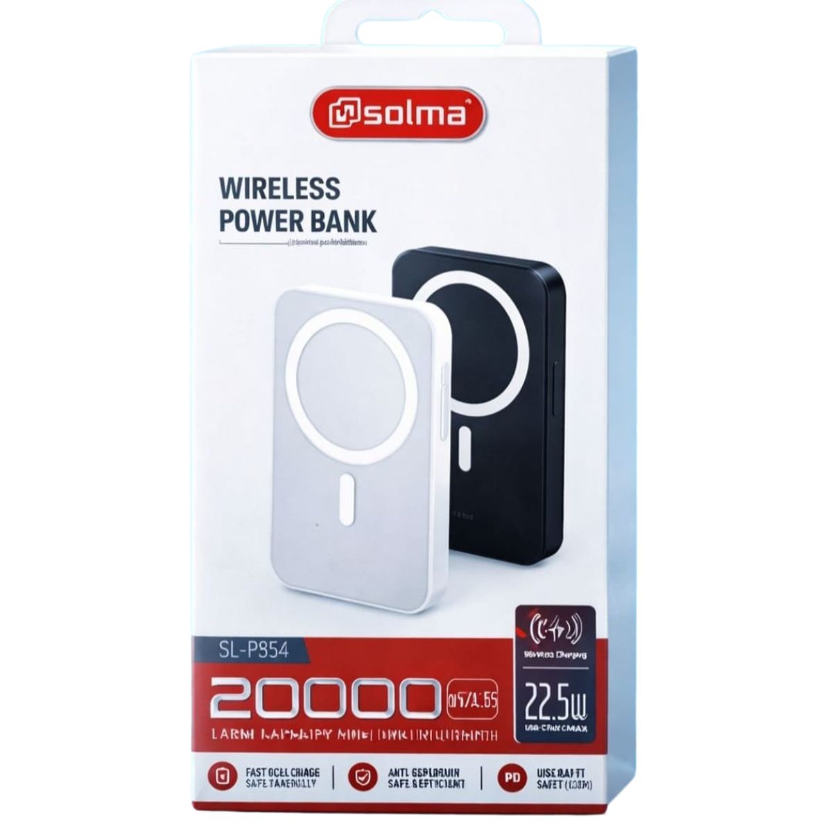 GENERICO - CARGADOR MAGNETICO POWER BANK 20.000mAh
