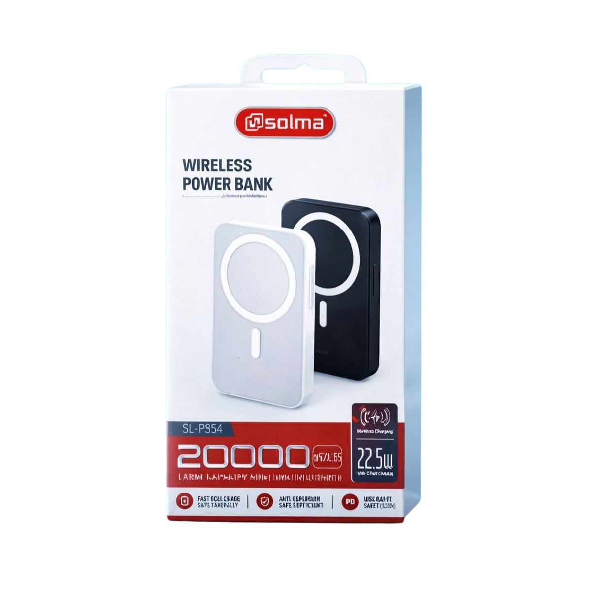 GENERICO - CARGADOR MAGNETICO POWER BANK 20.000mAh